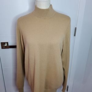 Chapter Club 2-ply Cashmere Women's Turtleneck Sweater Size L